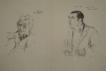 石版画 Orlik - Schauspielerbildnisse 