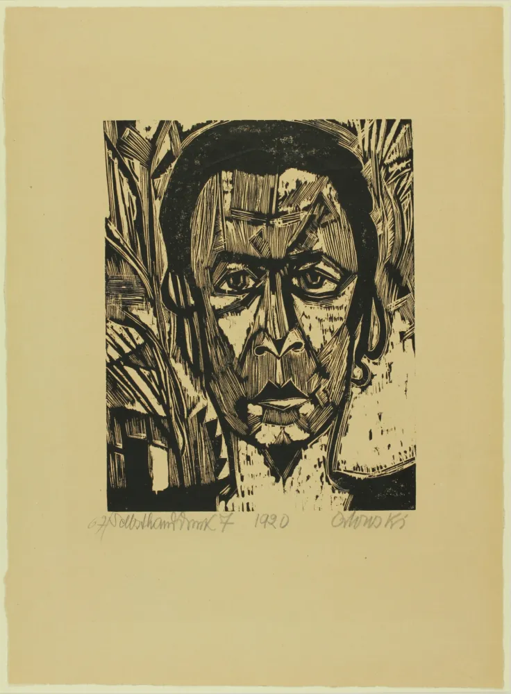 木刻 Orlowski - Bildnis Frau H.N. (Portrait Mrs H.N.)