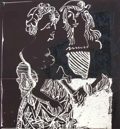 蚀刻版画 Ortega - Enamorados