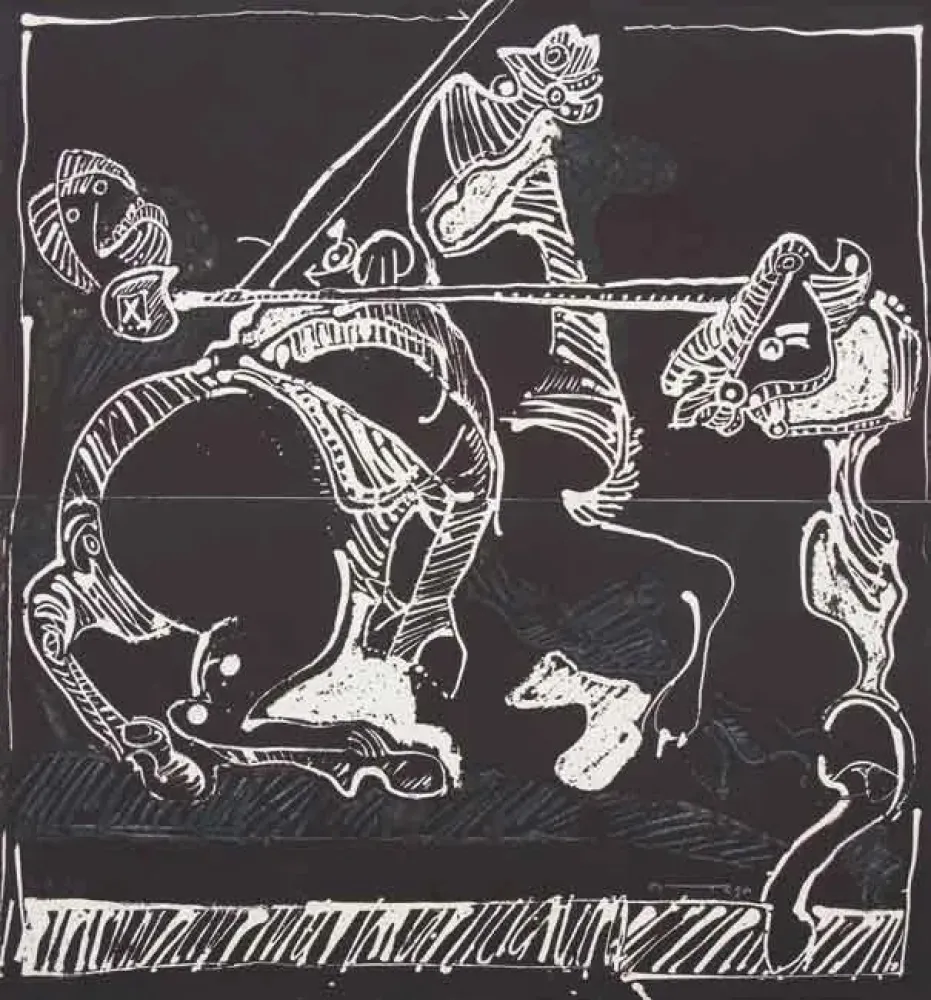 蚀刻版画 Ortega - Enfrentamientos