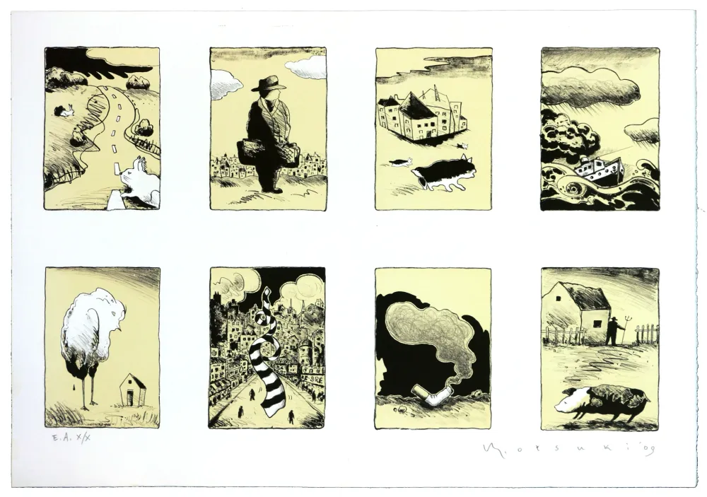 石版画 Otsuki - Je ne rentre pas à la maison