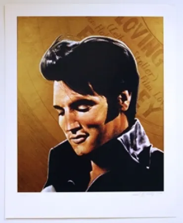 胶版印刷 Oxtoby - Gold Elvis