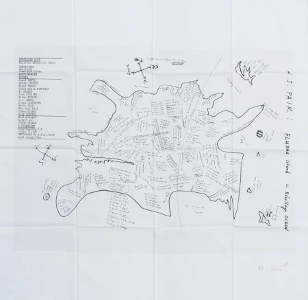丝网印刷 Paik - FLUXUS ISLAND IN DECOLLAGE OCEAN