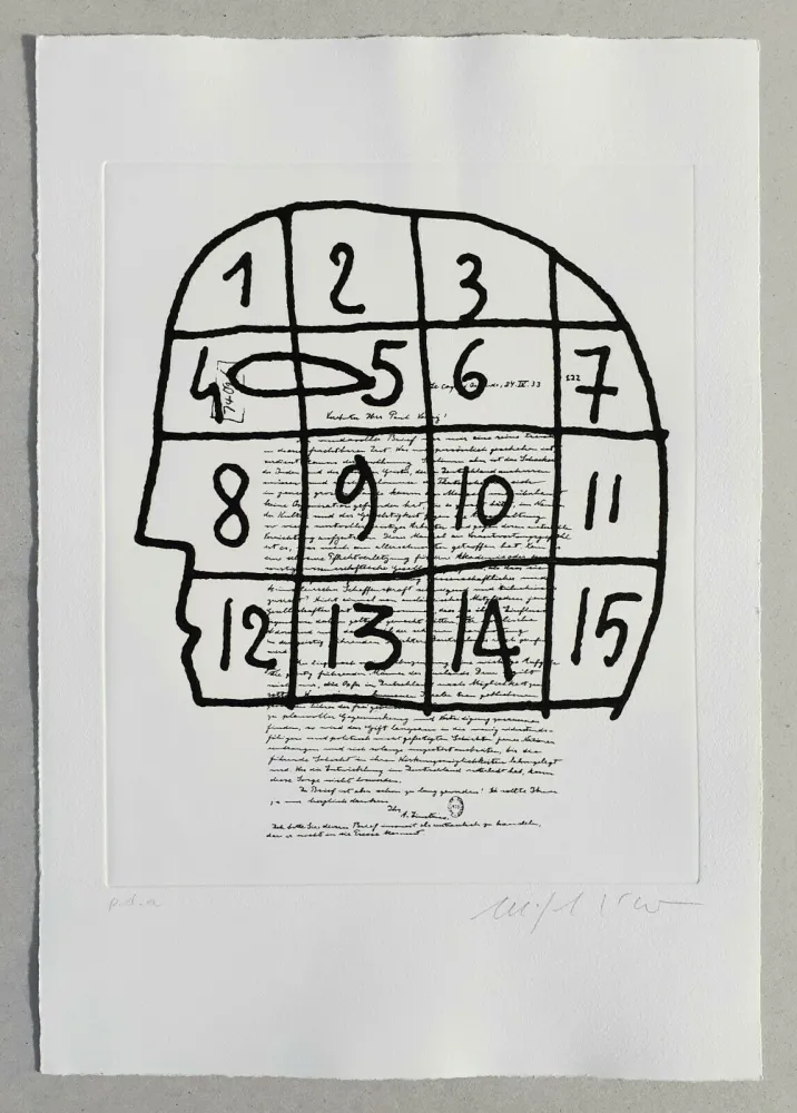 油毡版画 Paladino - Cher monsieur Einstein (tav. 3)