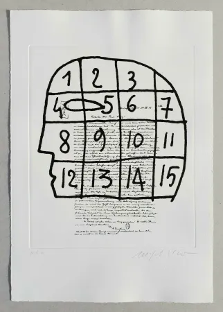 油毡版画 Paladino - Cher monsieur Einstein (tav. 3)