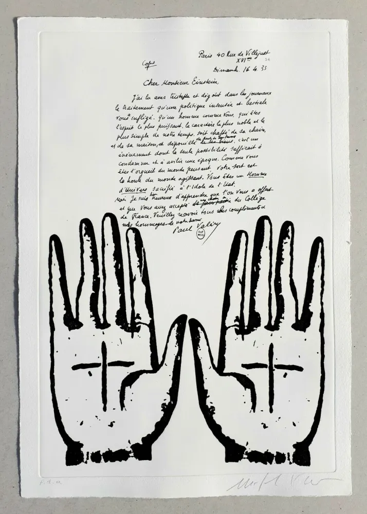 油毡版画 Paladino - Cher monsieur Einstein (tav. 4)