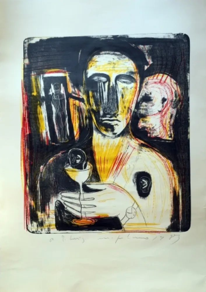 石版画 Paladino - Come in uno specchio