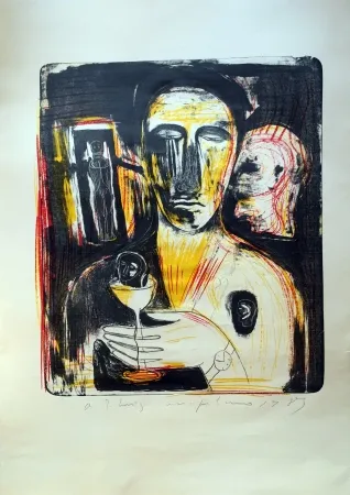 石版画 Paladino - Come in uno specchio