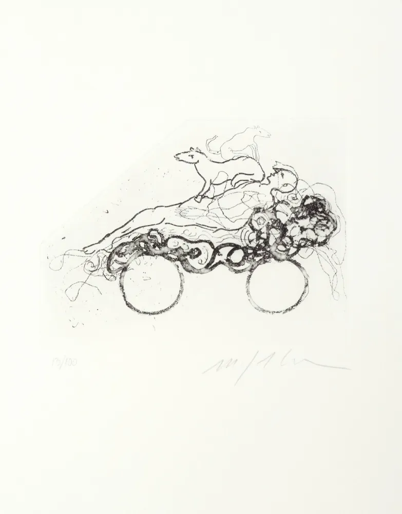 蚀刻版画 Paladino - Composition