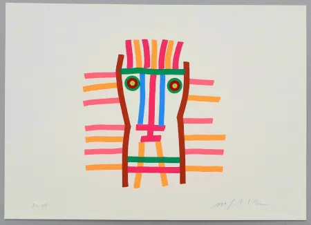 丝网印刷 Paladino - I volti, Uno