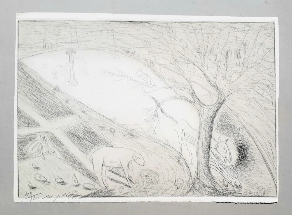 版画 Paladino - Il lupo e l'agnello