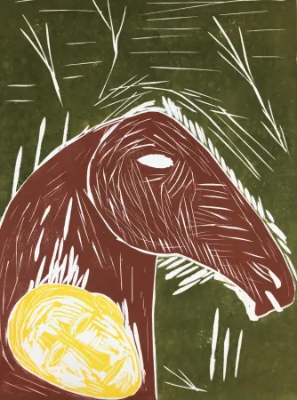 油毡版画 Paladino - Senza titolo