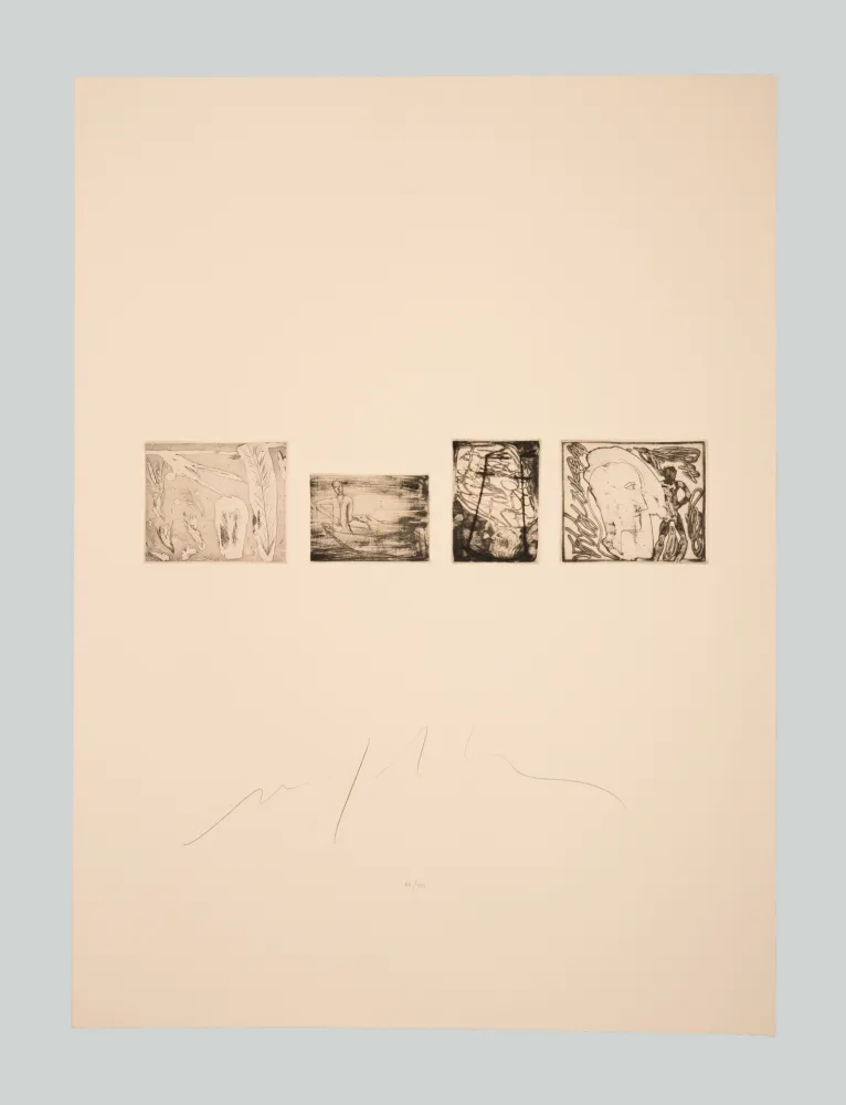 版画 Paladino - Senza titolo