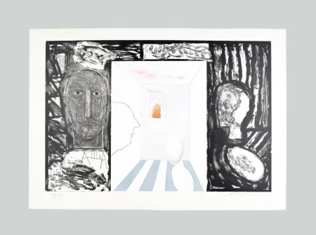 石版画 Paladino - Senza titolo