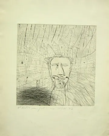 版画 Paladino - Senza titolo