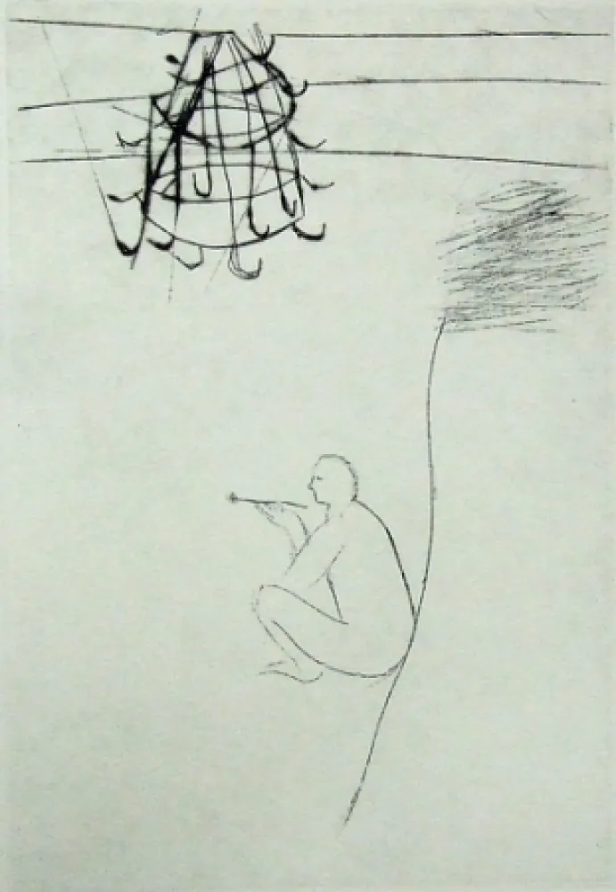 干刻版画 Paladino - Senza titolo