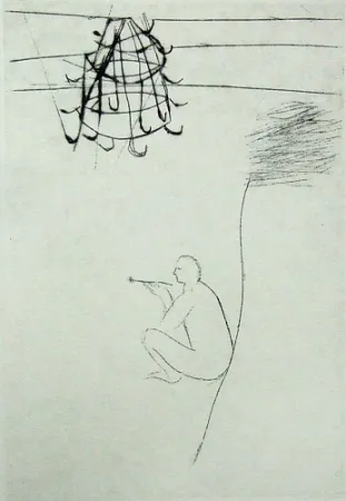 干刻版画 Paladino - Senza titolo