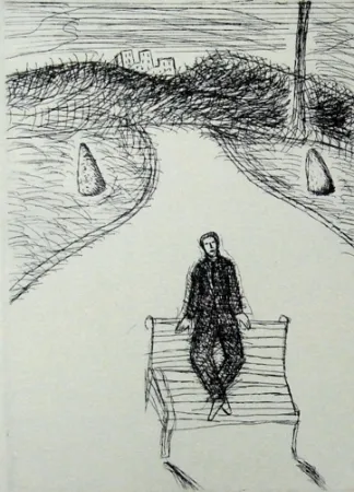 干刻版画 Paladino - Senza titolo