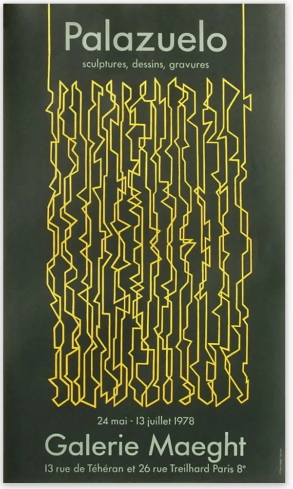 海报 Palazuelo - Affiche lithographique originale de la Galerie Maeght 1978.
