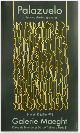 海报 Palazuelo - Affiche lithographique originale de la Galerie Maeght 1978.