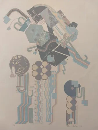石版画 Paolozzi - Construction