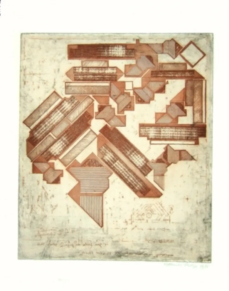 版画 Paolozzi - Omaggio a Michelangelo