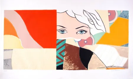 金刚砂版画 Papart -  East River Girl - Manhattan Girl