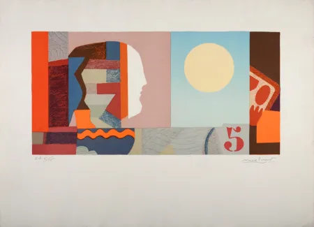 石版画 Papart - Profil au 5, 1978 - Hand-signed!