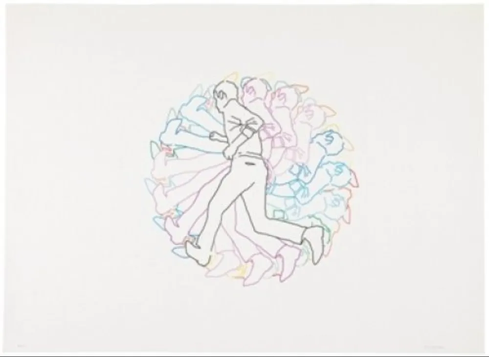 石版画 Paris - Movimiento afectado 5