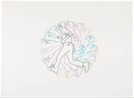 石版画 Paris - Movimiento afectado 5