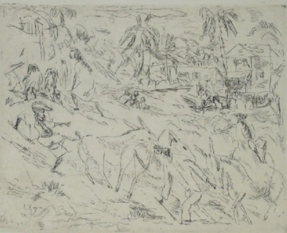 蚀刻版画 Pascin - Campagne cubaine