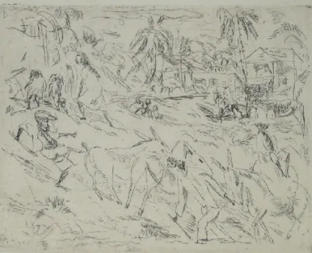 蚀刻版画 Pascin - Campagne cubaine