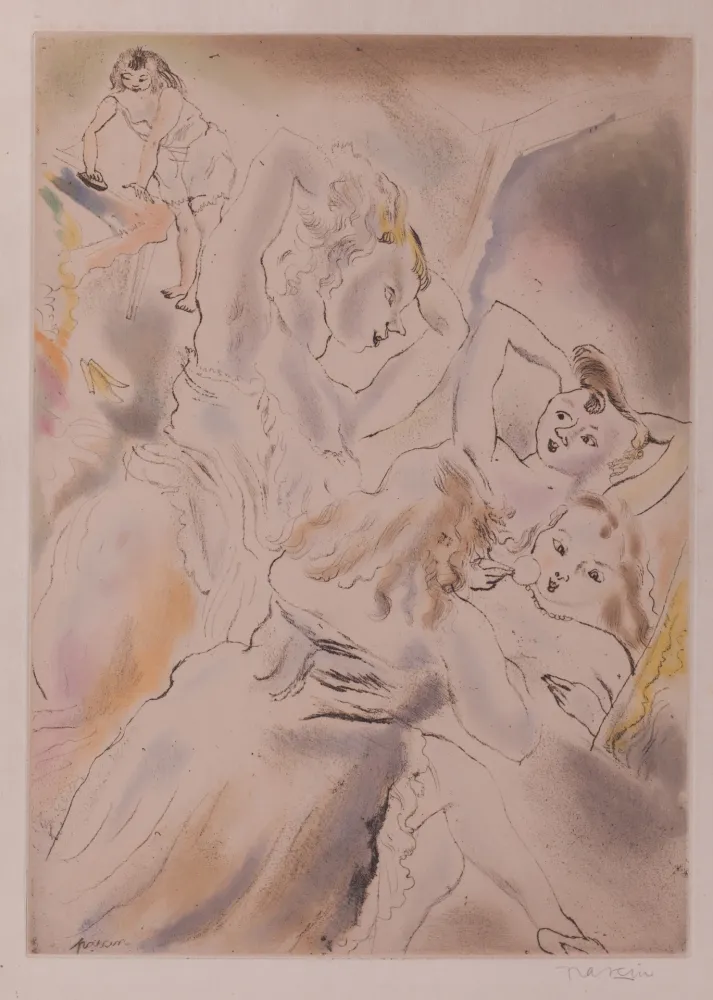 蚀刻飞尘法 Pascin - Cendrillon (Cinderella, the stepsisters)