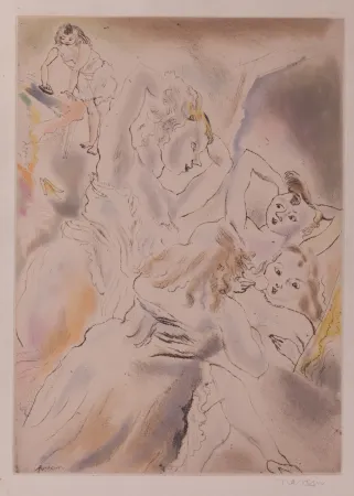 蚀刻飞尘法 Pascin - Cendrillon (Cinderella, the stepsisters)