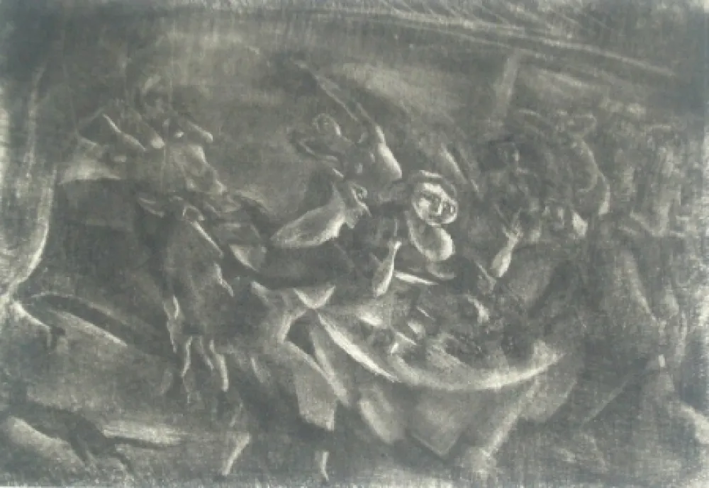 版画 Pascin - Le festin