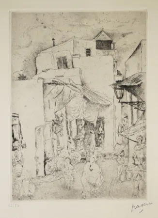 干刻版画 Pascin - Les Souks