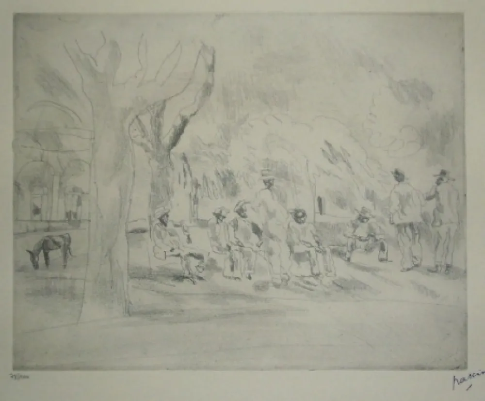 版画 Pascin - Nègres en Floride