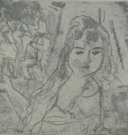 版画 Pascin - Personnage d'Amérique