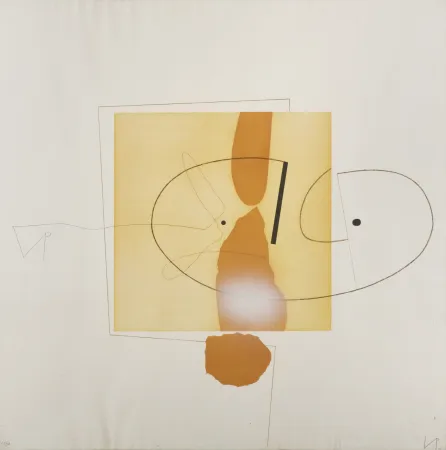版画 Pasmore - Victor Pasmore (1908-1998) – The owl of Minerva – Aquatint etching on paper – 1978