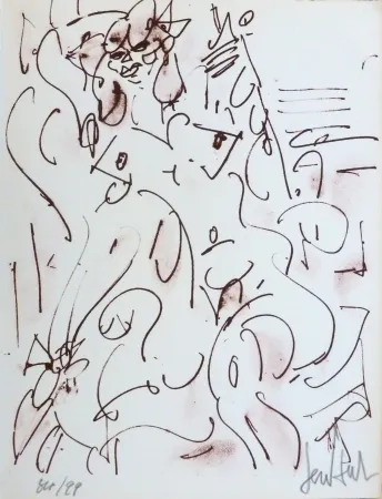 石版画 Paul  - Le nu assis