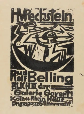 木刻 Pechstein - H. M. Pechstein, Rudolf Belling, Buch III der Galerie Goyert 