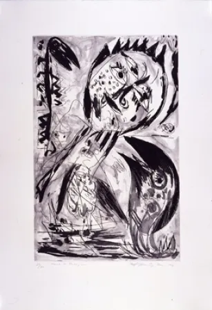 蚀刻版画 Pedersen - Chant du rossignol