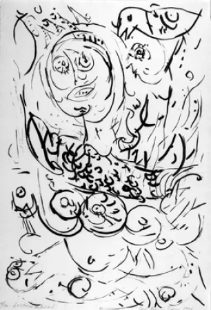 蚀刻版画 Pedersen - Chariot du soleil