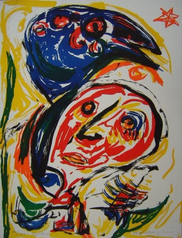 石版画 Pedersen - Fugl Føniks