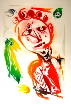 飞尘腐蚀法 Pedersen - La fille et l'oiseau