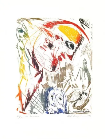 版画 Pedersen - La gardienne