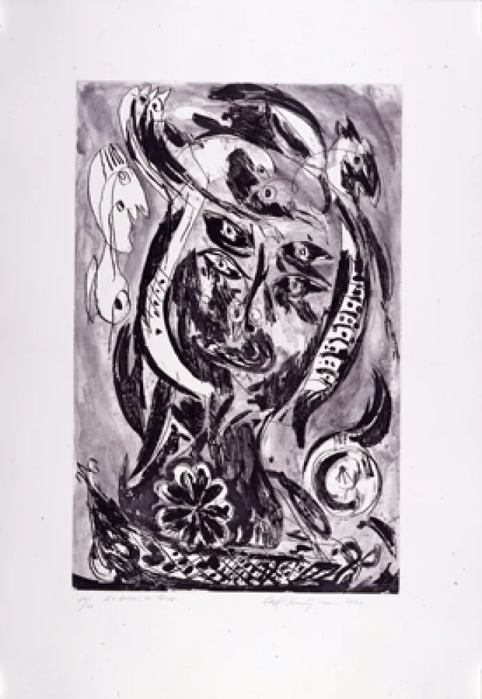 版画 Pedersen - Le bateau de Caron