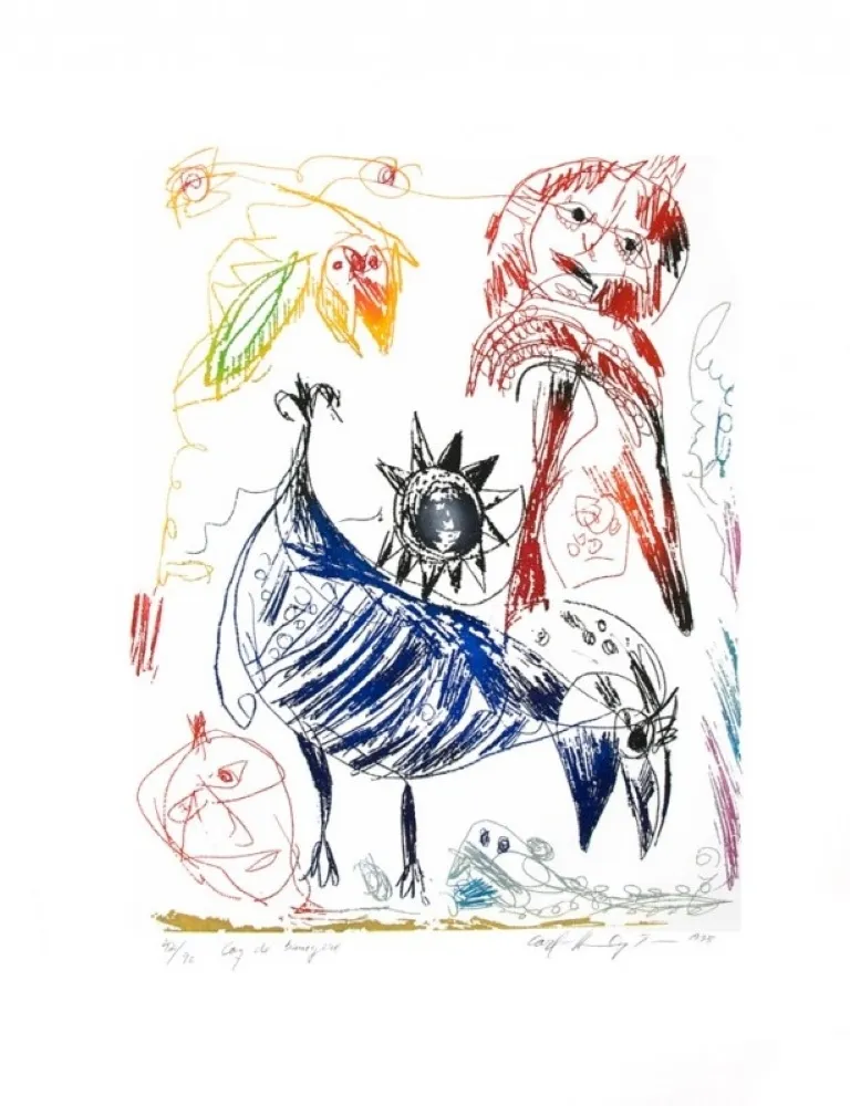 蚀刻版画 Pedersen - Le coq de bruyère