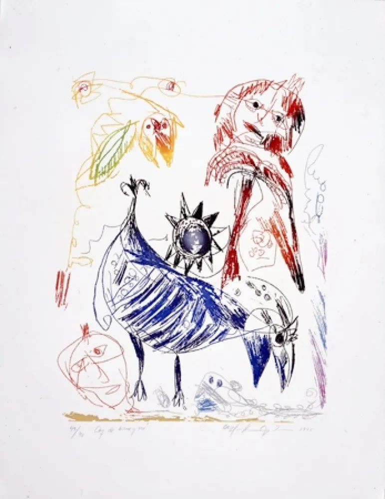 蚀刻版画 Pedersen - Le coq de Bruyère