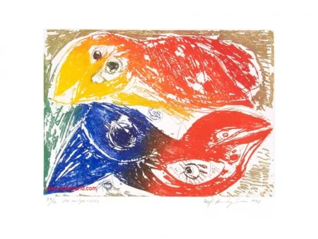 版画 Pedersen - LES INSÉPARABLES